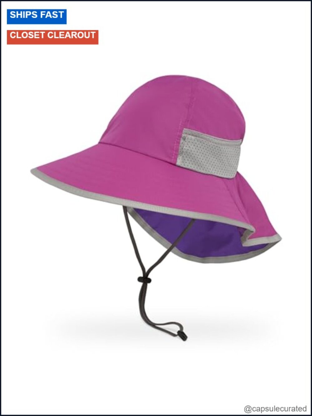 UPF 50+ Kids Sun Hat with Neck Flap, Adjustable Strap